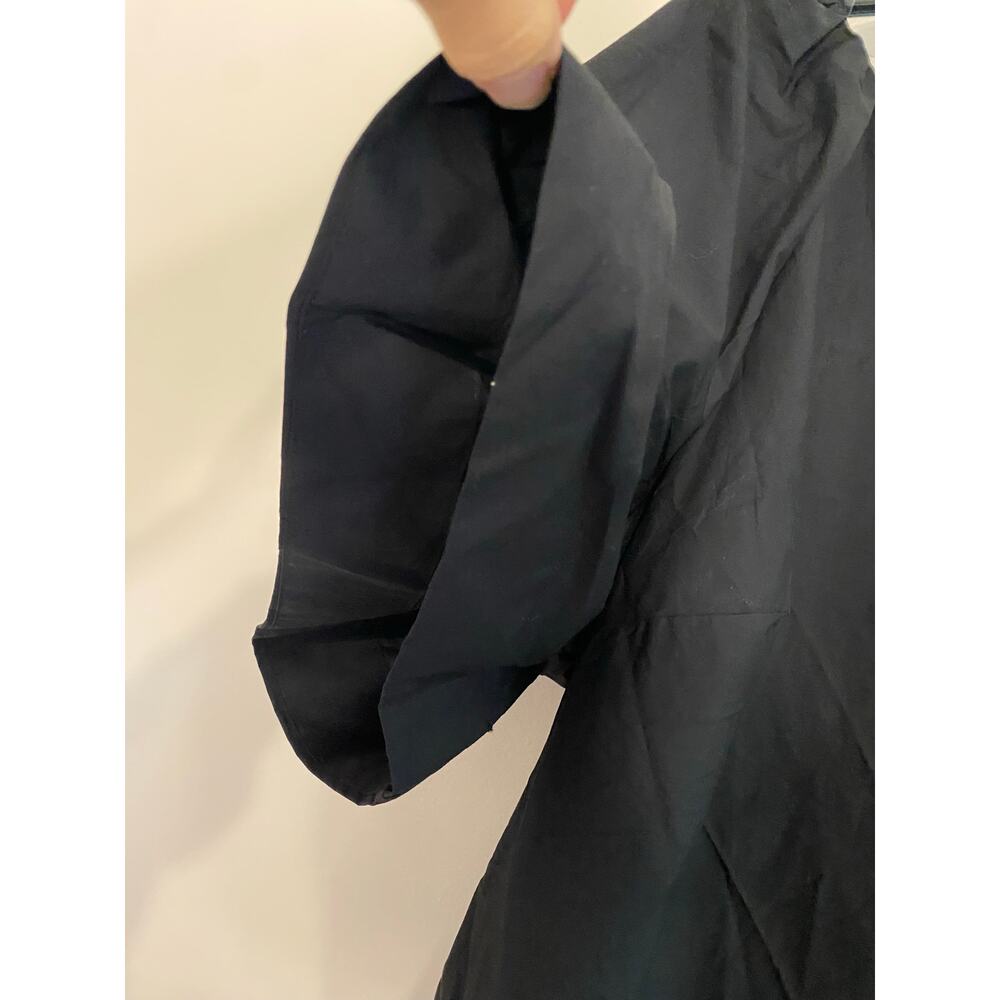NWT Black Short Sleeve Dress Ruffles Lagenlook Minimalist Office Classic Size 2X - Picture 12 of 13